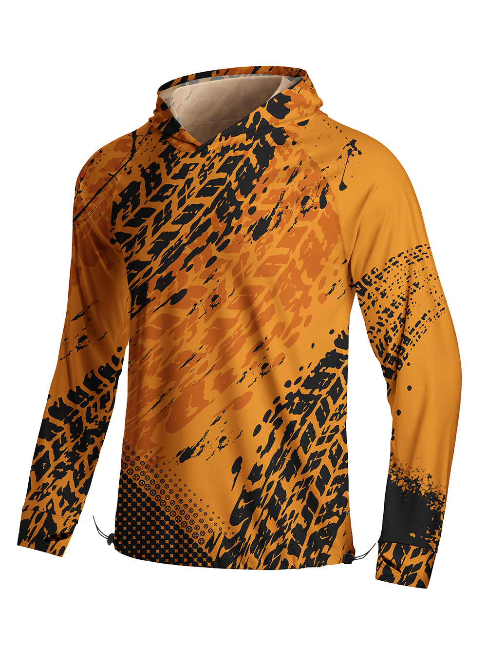 Orionride Tire Marks Long Sleeve Cycling Hoodie Shirt
