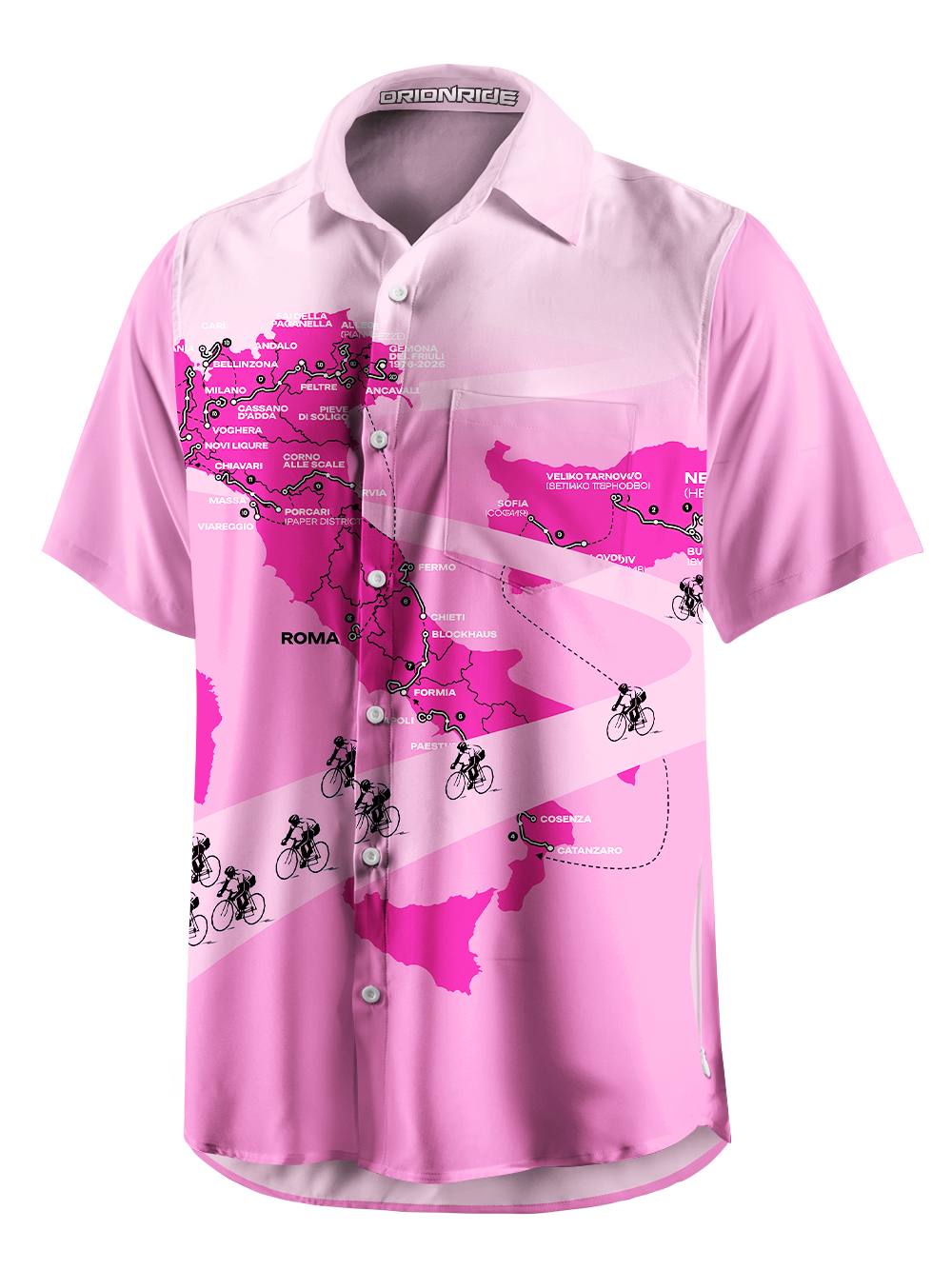 Orionride City Tour Zipper Pockets Ultra Lightweight Short Sleeves Gravel Shirt