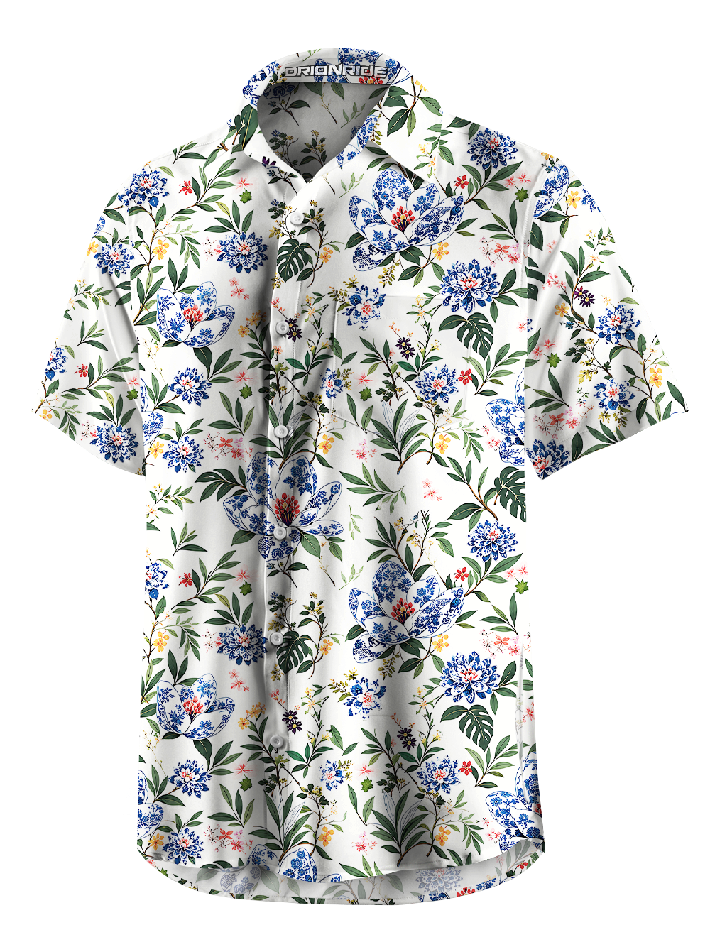 Orionride Porcelain Garden Zipper Pockets Ultra Lightweight Short Sleeves Gravel Shirt