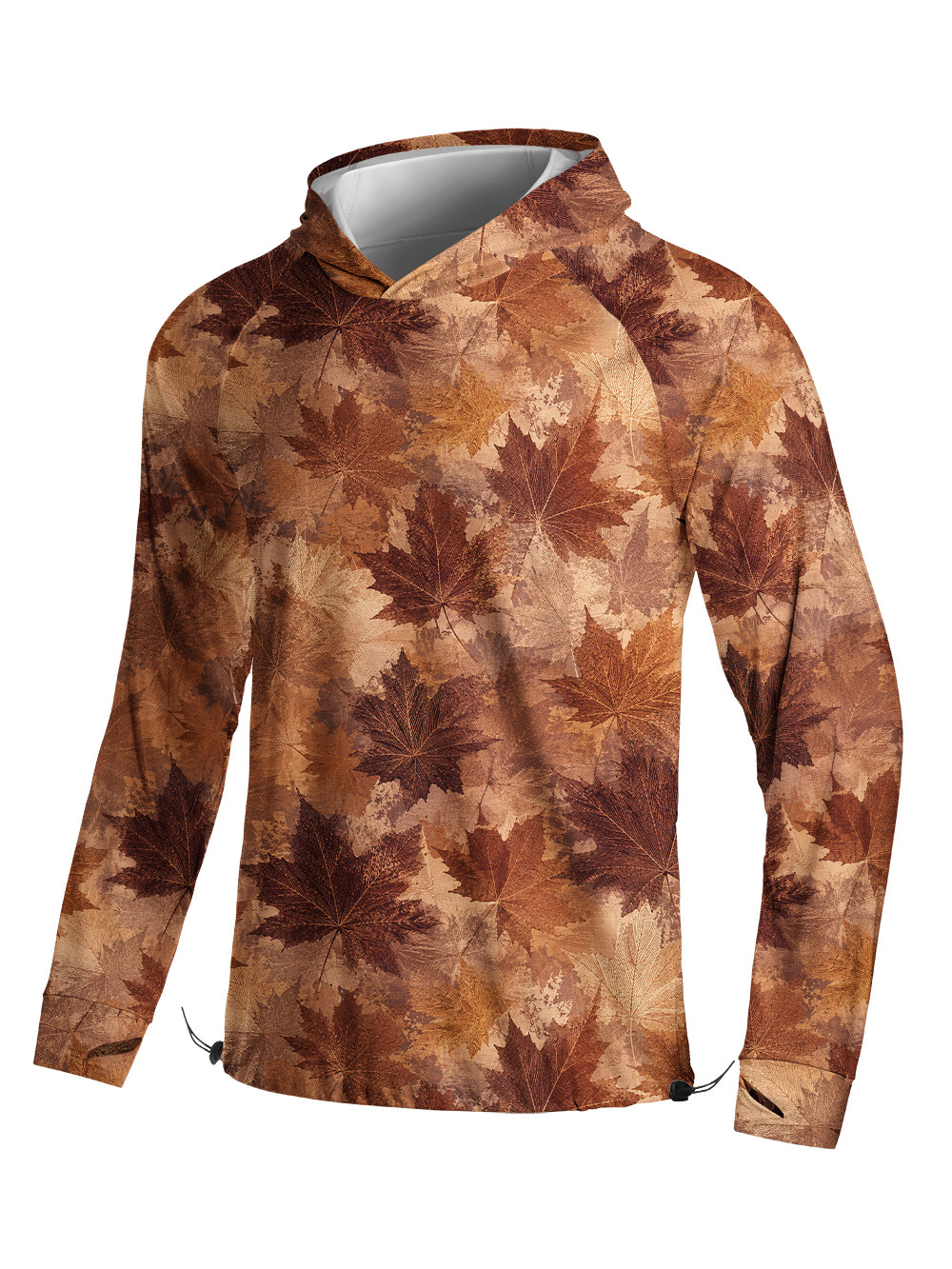 Orionride Warm Autumn Maple Long Sleeve Cycling Hoodie Shirt