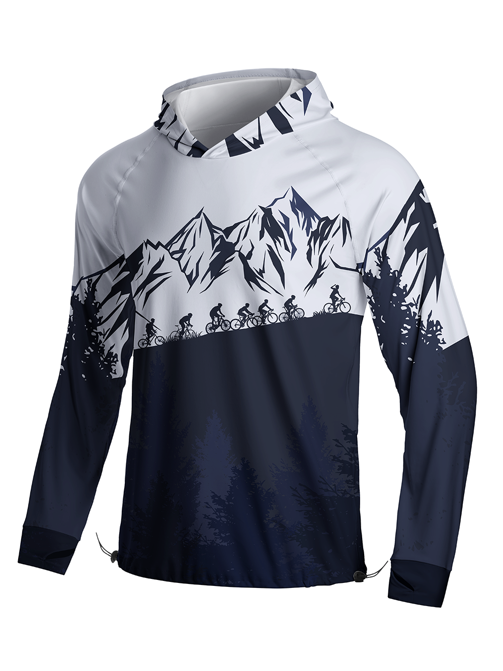 Orionride Riding In Groups Long Sleeve Cycling Hoodie Shirt
