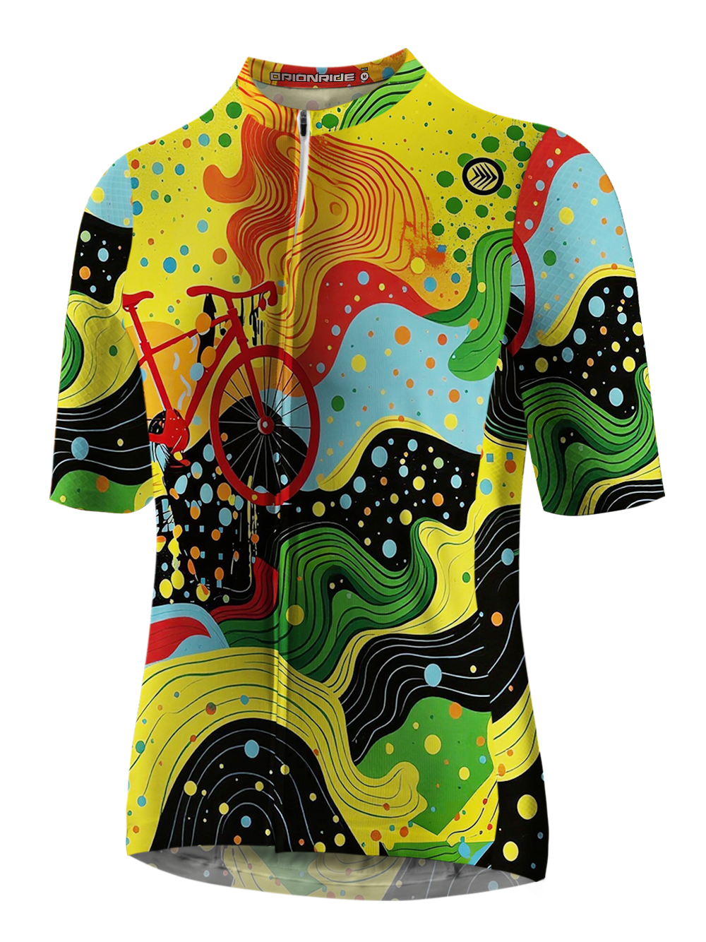 Orionride Abstract Lines Short Sleeves Cycling Jersey