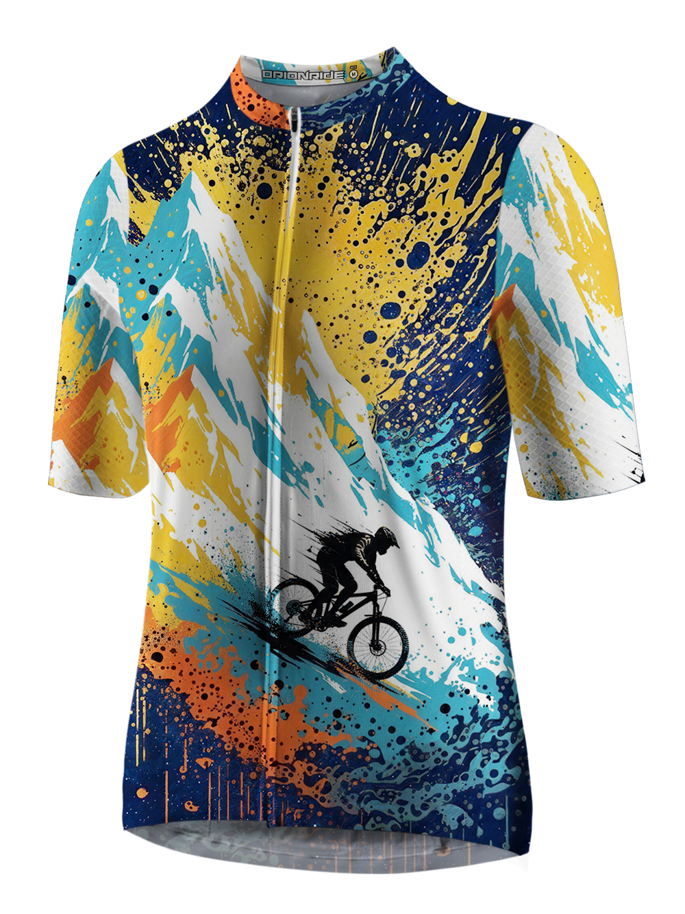 Orionride Cycling In Ink Splashes Short Sleeves Cycling Jersey
