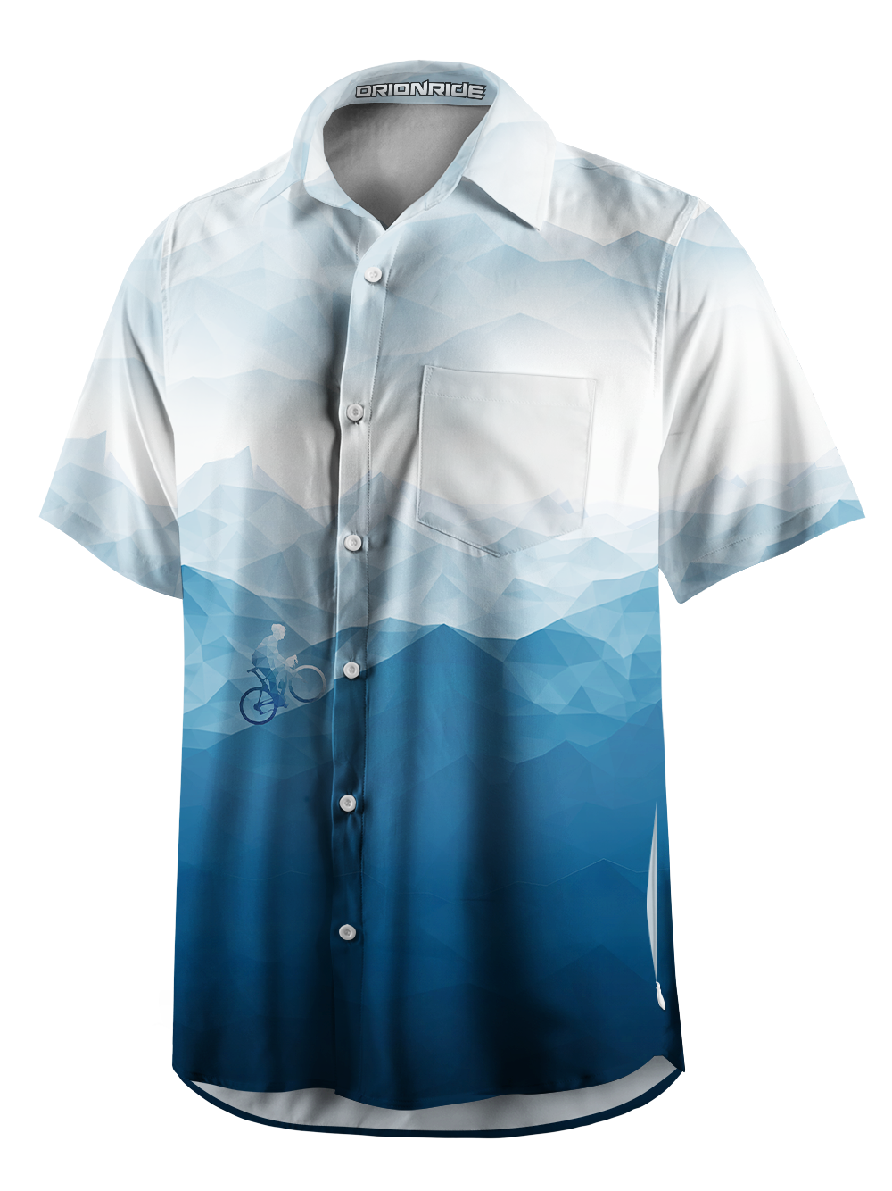 Orionride Snow Mountain Cycling Zipper Pockets Ultra Lightweight Short Sleeves Gravel Shirt