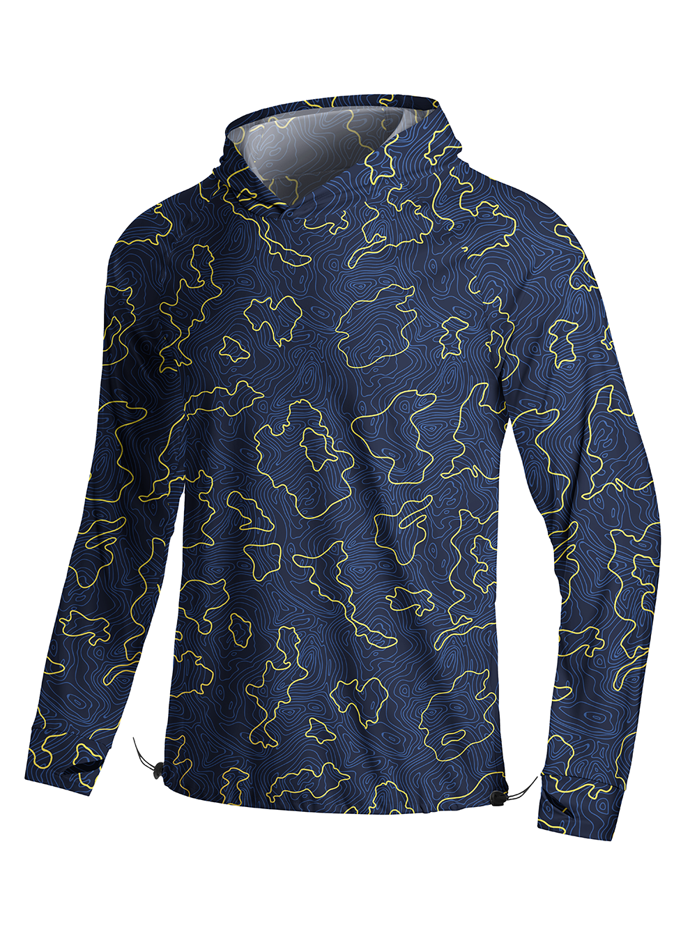 Orionride Contour Tiling Long Sleeve Cycling Hoodie Shirt
