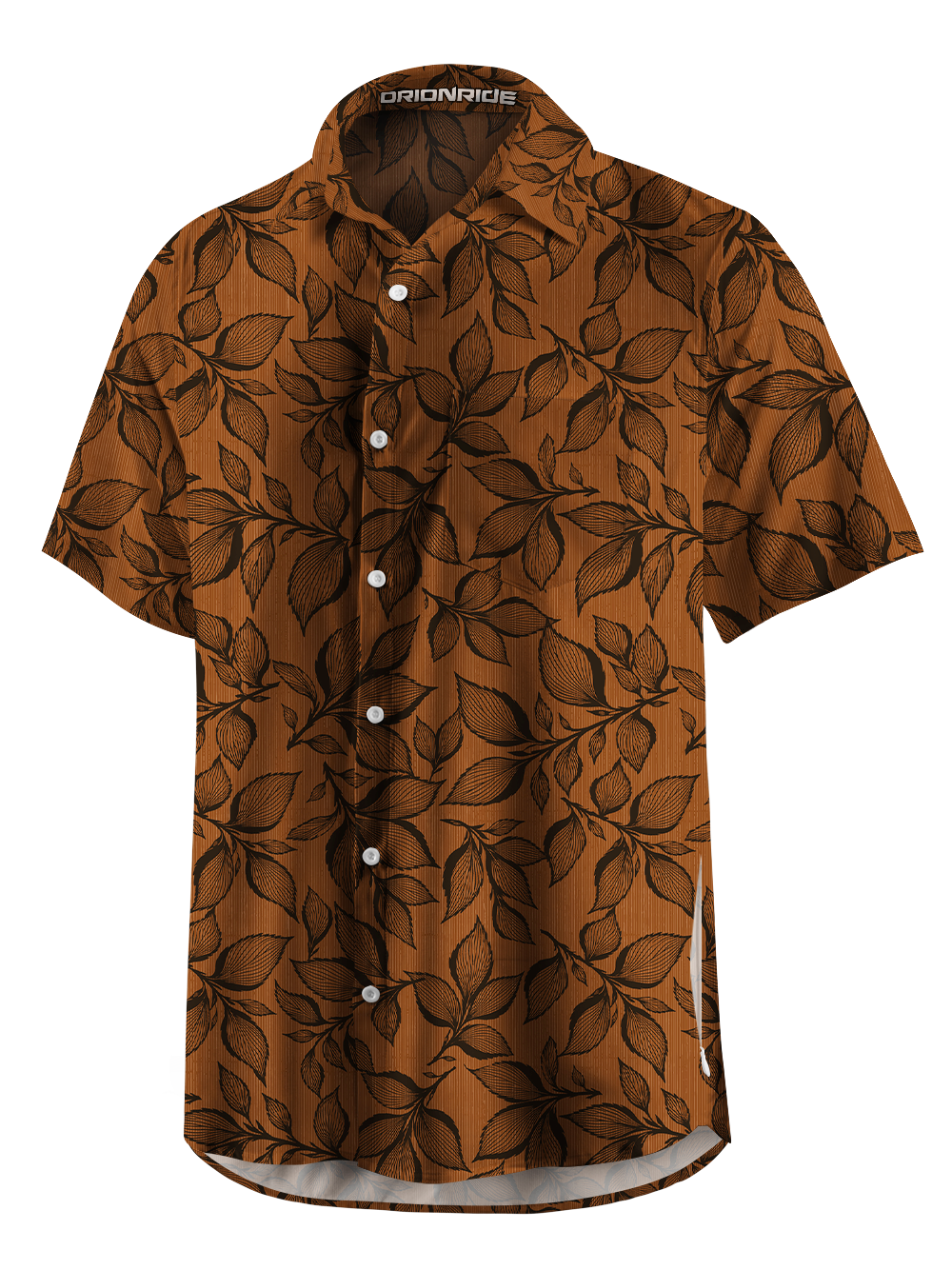 Orionride Fallen-Leaf Scenery Zipper Pockets Ultra Lightweight Short Sleeves Gravel Shirt