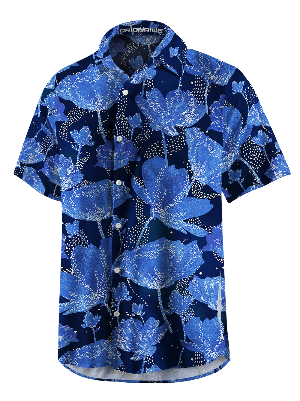 Orionride Glowing Flowers Zipper Pockets Ultra Lightweight Short Sleeves Gravel Shirt