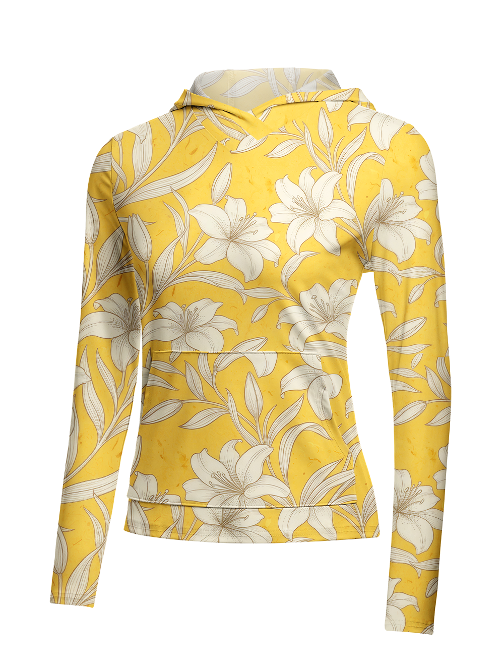 Orionride Elegant And Delicate Lily Women's Long Sleeve Cycling Hoodie Shirt