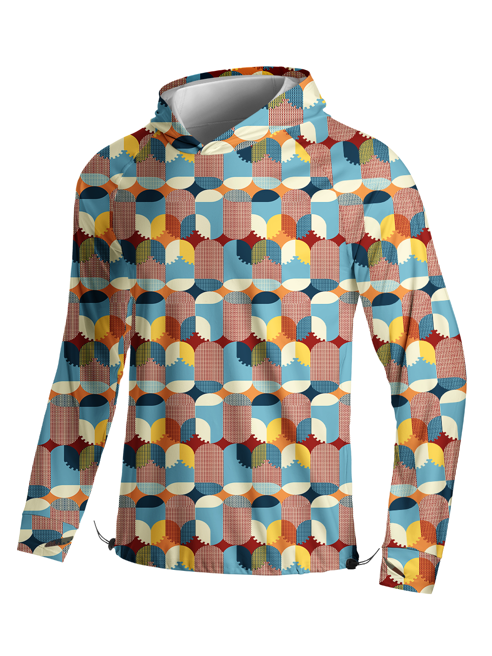 Orionride Semi-Circular Gear Long Sleeve Cycling Hoodie Shirt