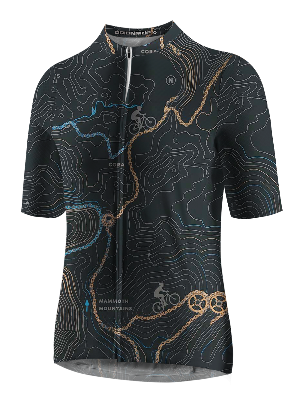 Orionride Chain Route Map Short Sleeves Cycling Jersey
