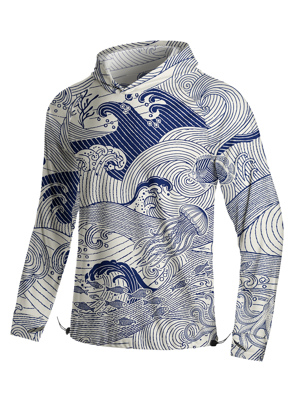 Orionride Wave Code Long Sleeve Cycling Hoodie Shirt