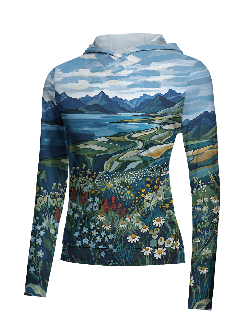 Orionride Wild Bloom Women's Long Sleeve Cycling Hoodie Shirt
