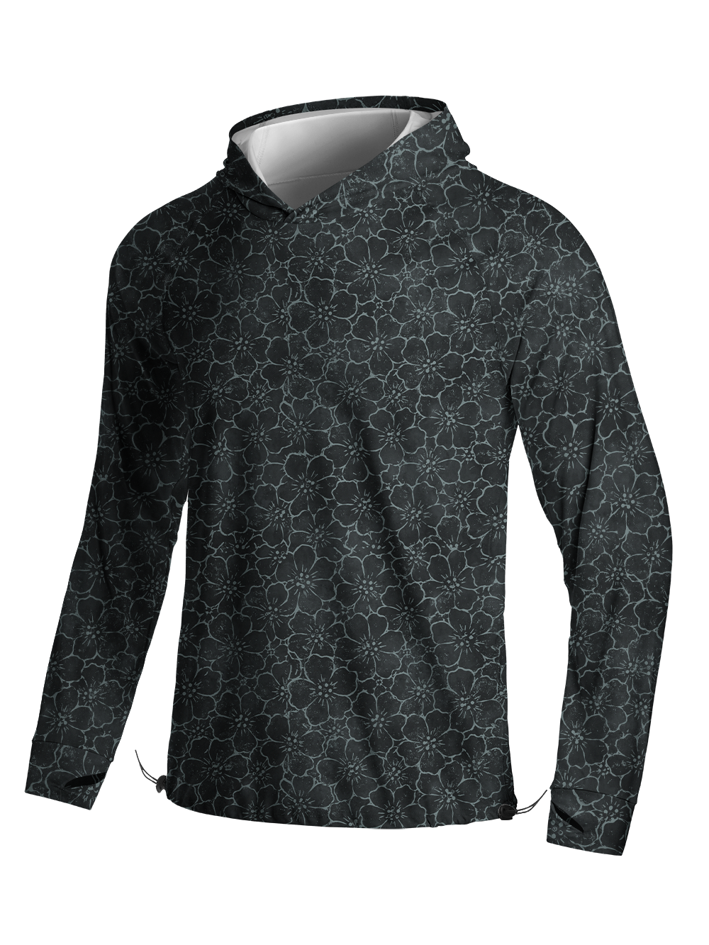 Orionride Dense Cherry Blossoms Long Sleeve Cycling Hoodie Shirt
