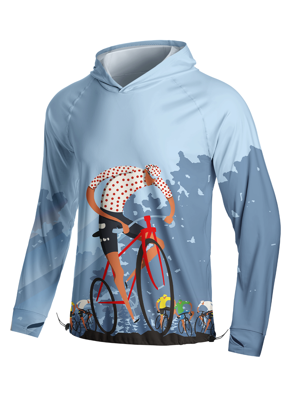 Orionride Passionate Team Long Sleeve Cycling Hoodie Shirt