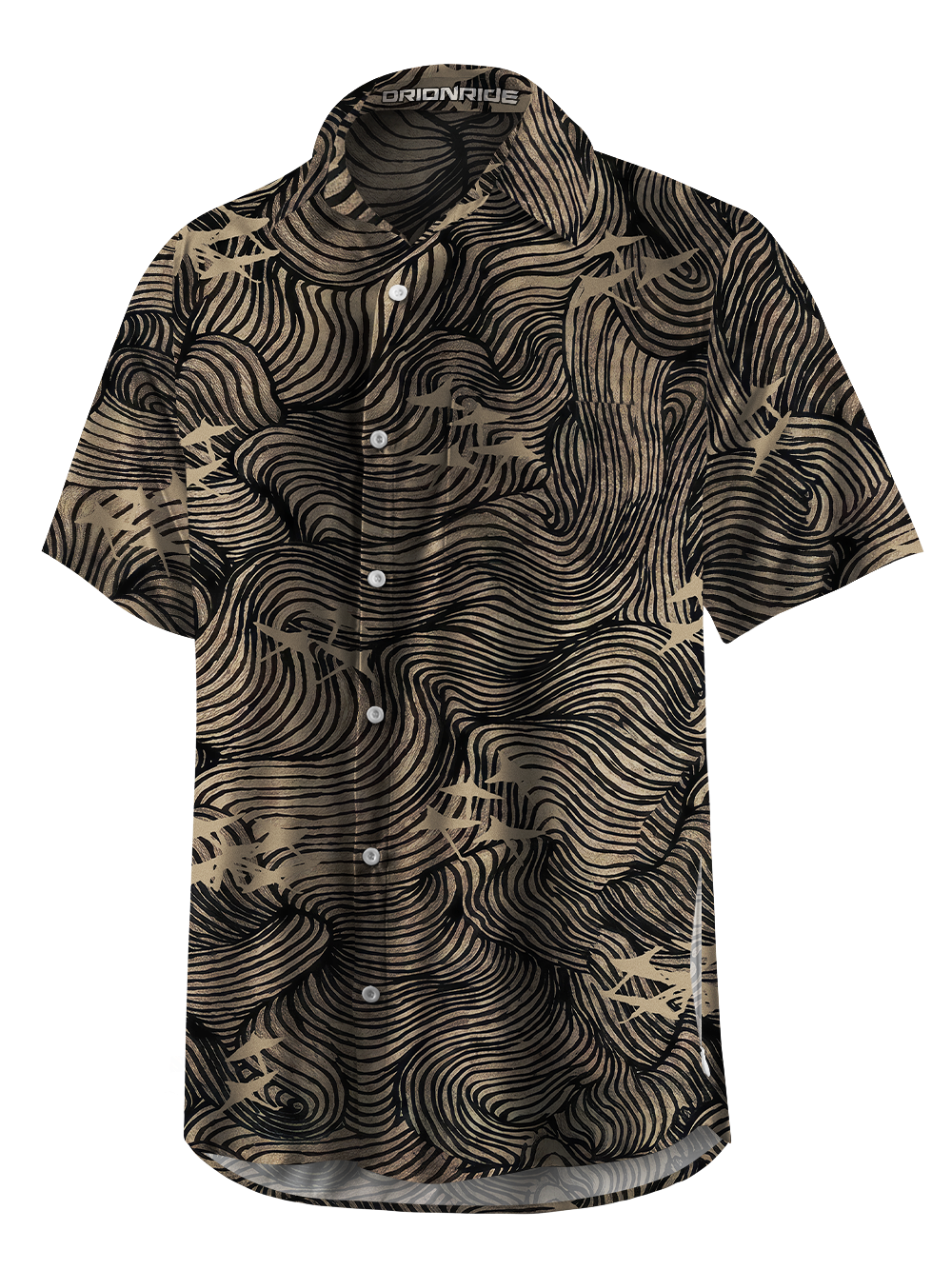 Orionride Gold Line Flow Zipper Pockets Ultra Lightweight Short Sleeves Gravel Shirt