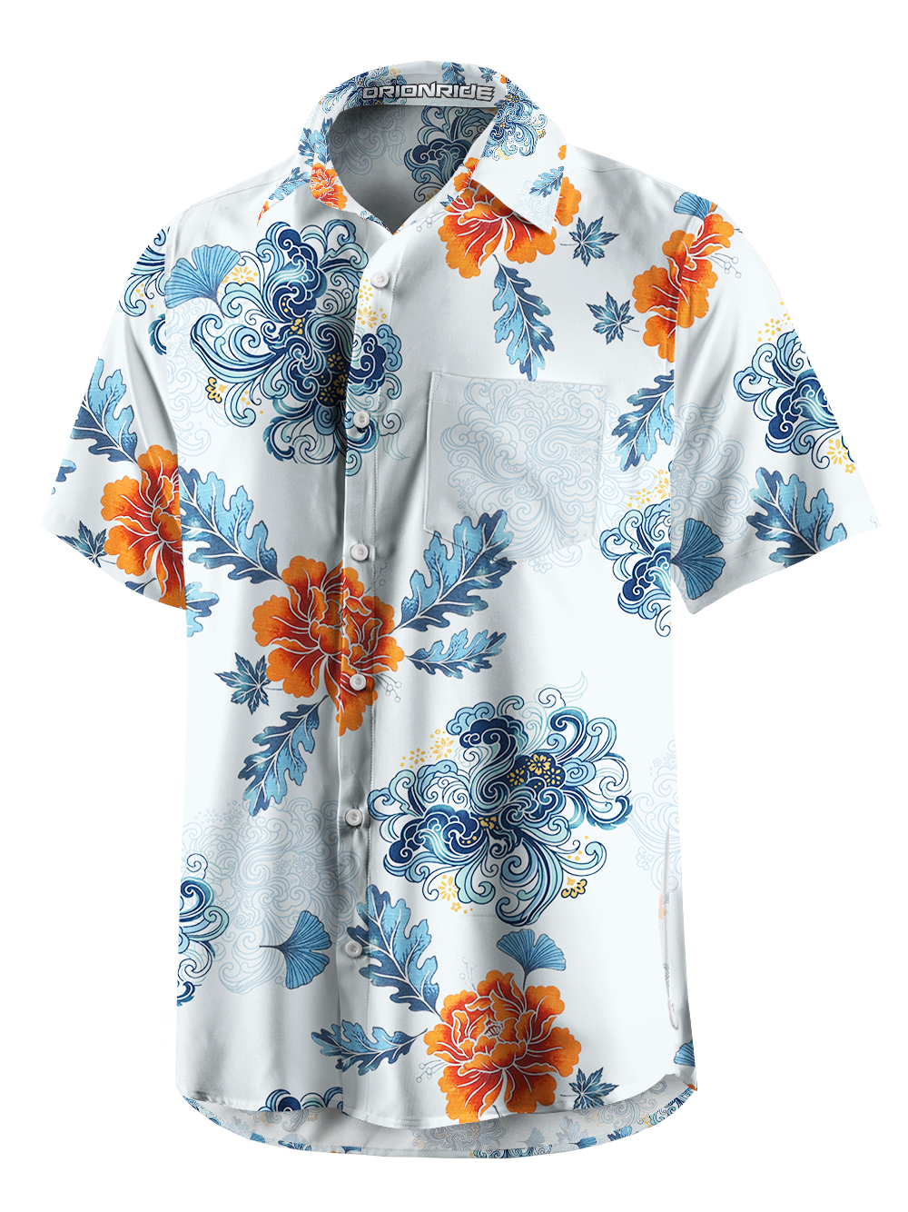Orionride Charming Garden Zipper Pockets Ultra Lightweight Short Sleeves Gravel Shirt
