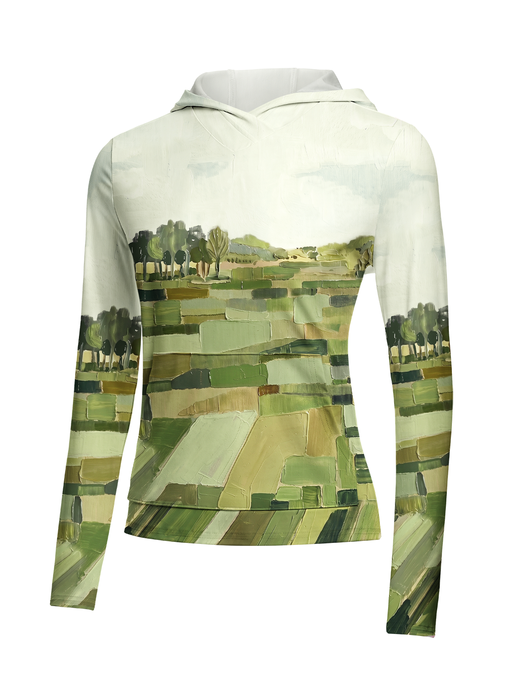 Orionride Pastoral Scenery Women's Long Sleeve Cycling Hoodie Shirt