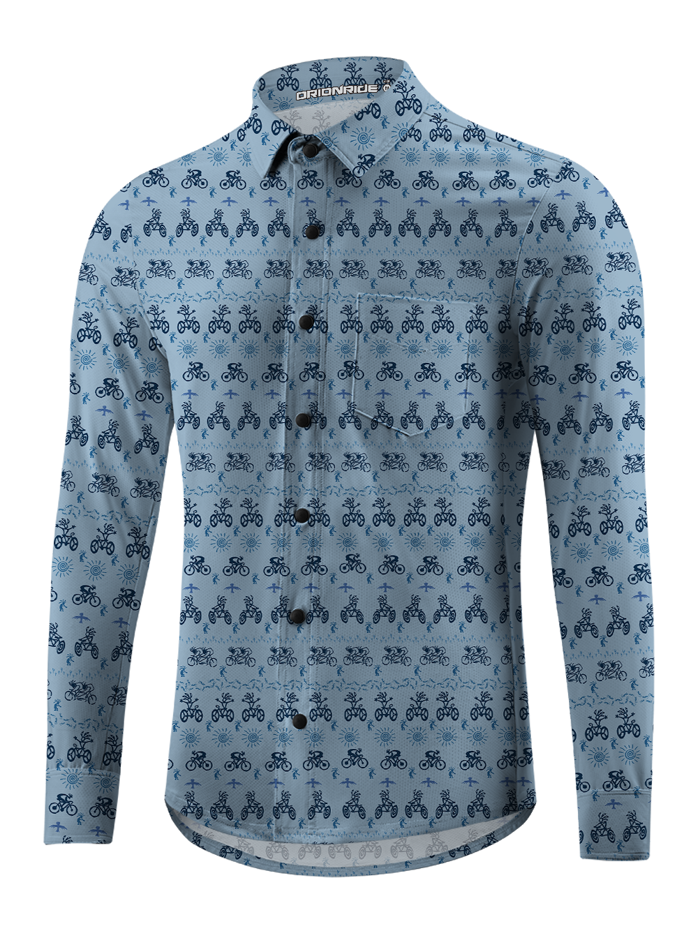 Orionride Vitality Feast Men's Stretchy Breathable Long Sleeve Gravel Shirt