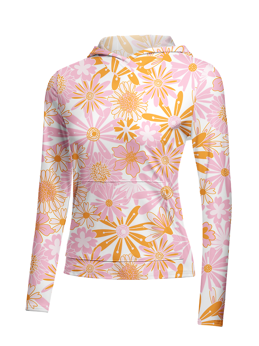 Orionride Flowers In Full Bloom Women's Long Sleeve Cycling Hoodie Shirt