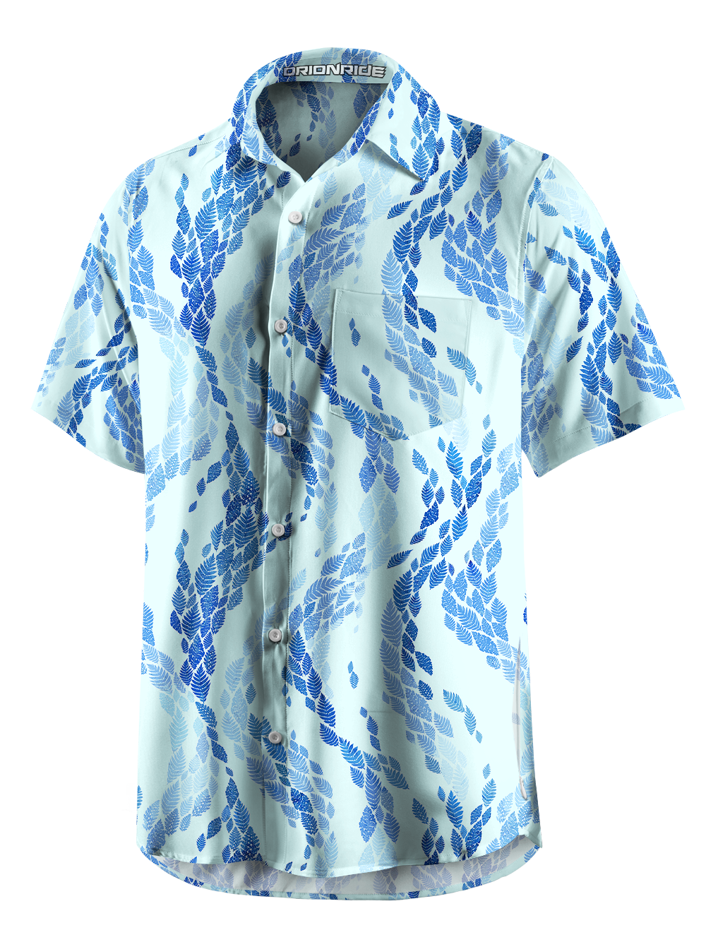 Orionride Pinnate Compound Leaves Zipper Pockets Ultra Lightweight Short Sleeves Gravel Shirt