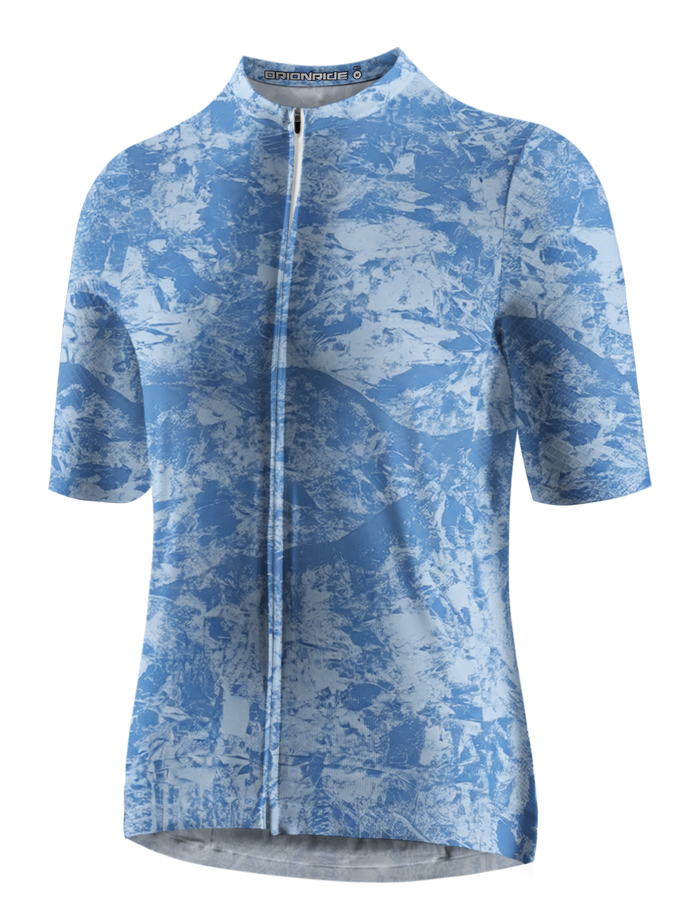 Orionride Blue And White Blend Short Sleeves Cycling Jersey