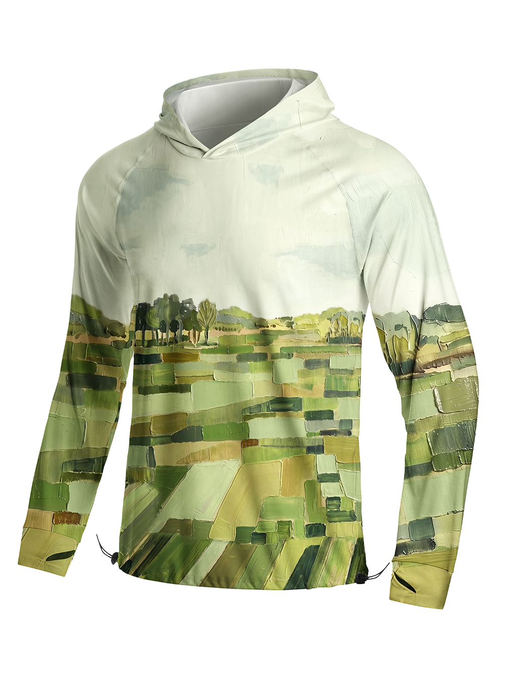 Orionride Pastoral Scenery Cat Long Sleeve Cycling Hoodie Shirt