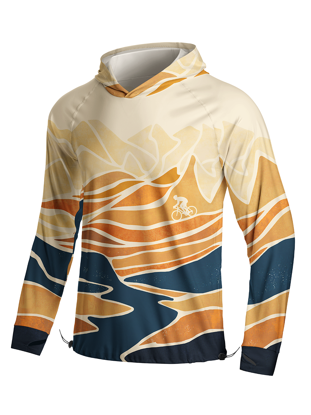 Orionride Golden Pass Long Sleeve Cycling Hoodie Shirt