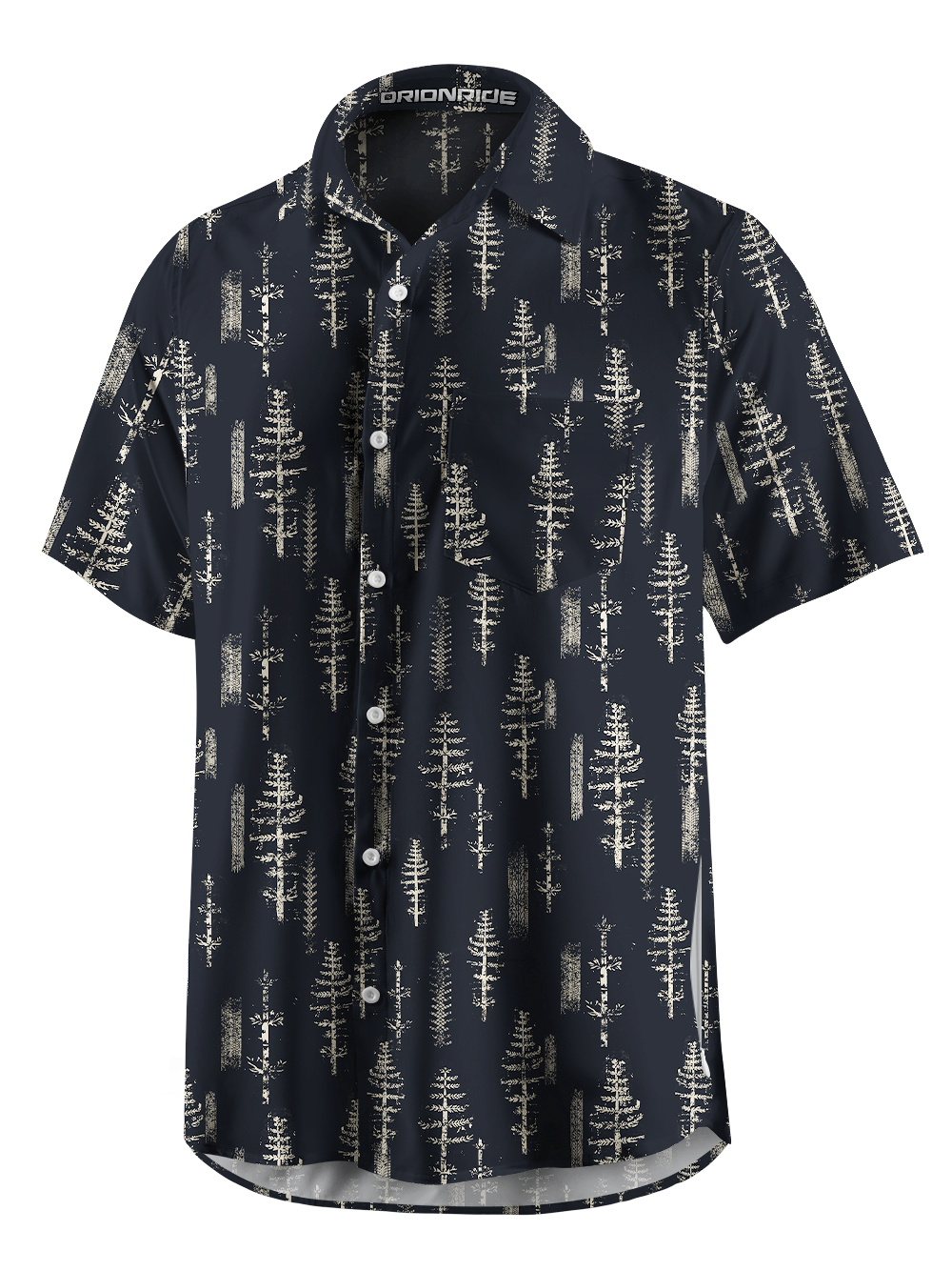 Orionride Tenacious Ferns Zipper Pockets Ultra Lightweight Short Sleeves Gravel Shirt