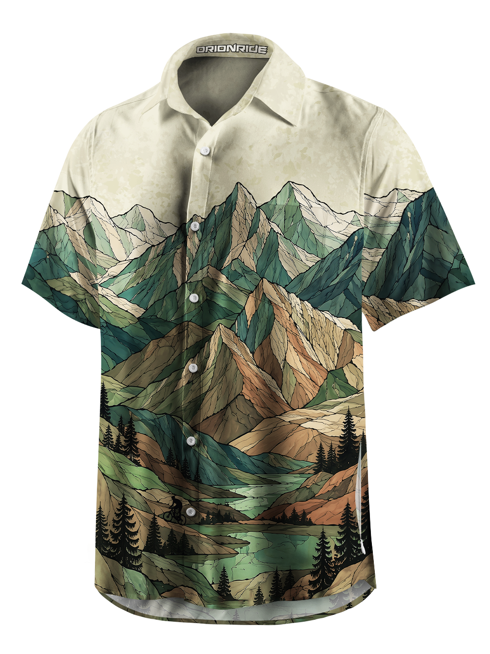Orionride Green Mountain Ride Zipper Pockets Ultra Lightweight Short Sleeves Gravel Shirt