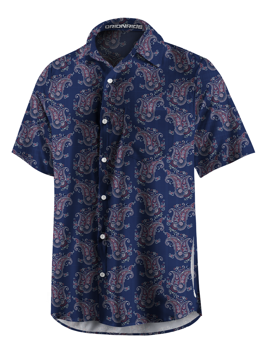 Orionride Cashew Riddle Zipper Pockets Ultra Lightweight Short Sleeves Gravel Shirt