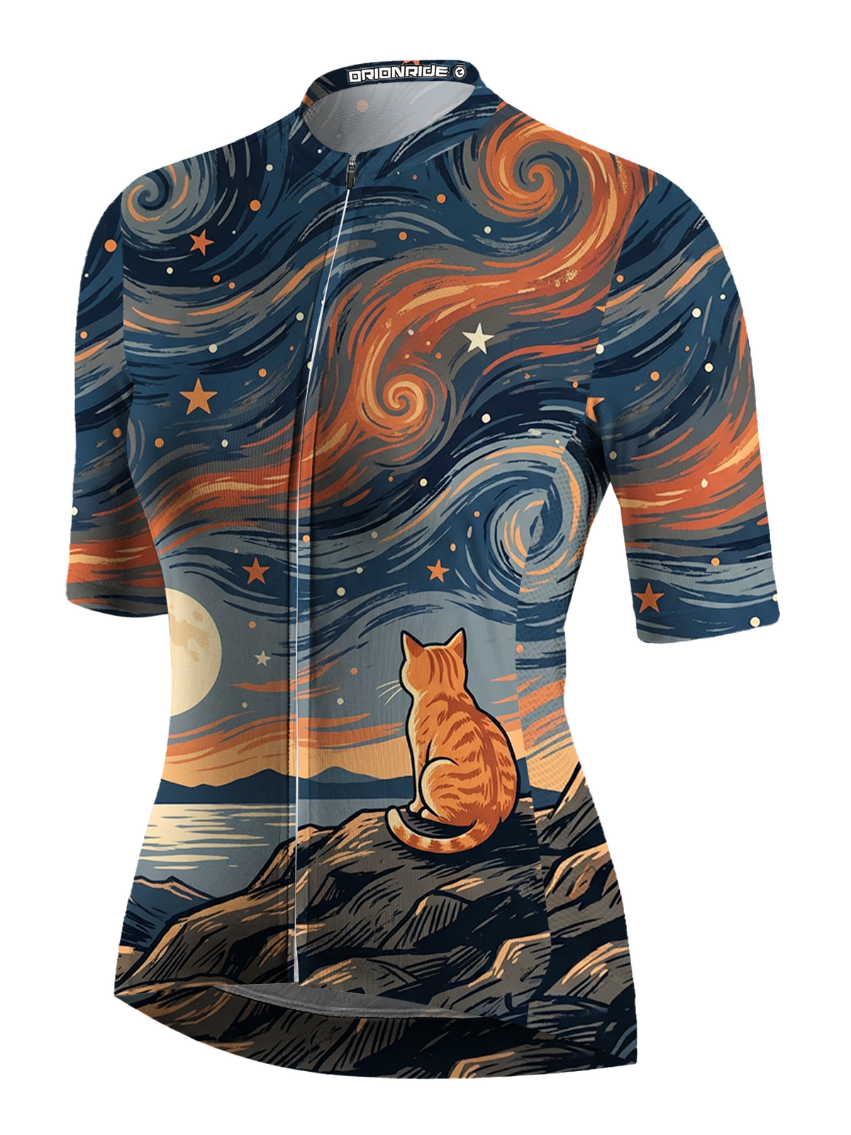 Orionride Starry Cat Short Sleeves Women's Jersey