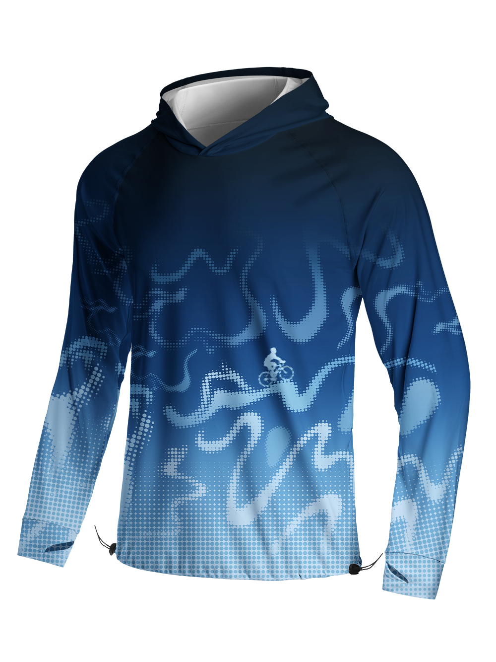 Orionride Virtual Contours Long Sleeve Cycling Hoodie Shirt