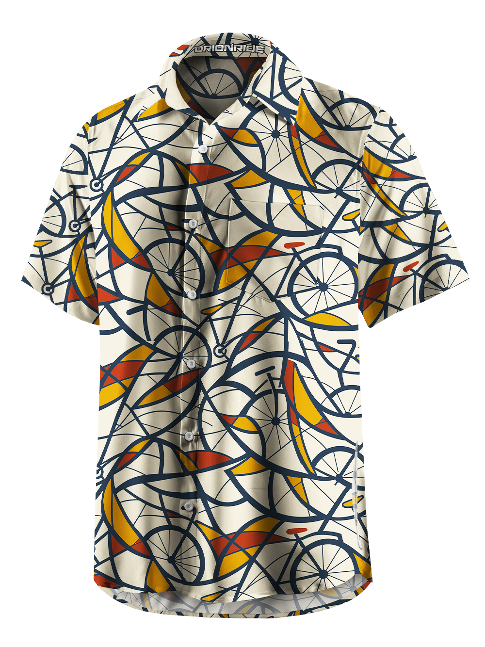 Orionride Bike Geometry Zipper Pockets Ultra Lightweight Short Sleeves Gravel Shirt