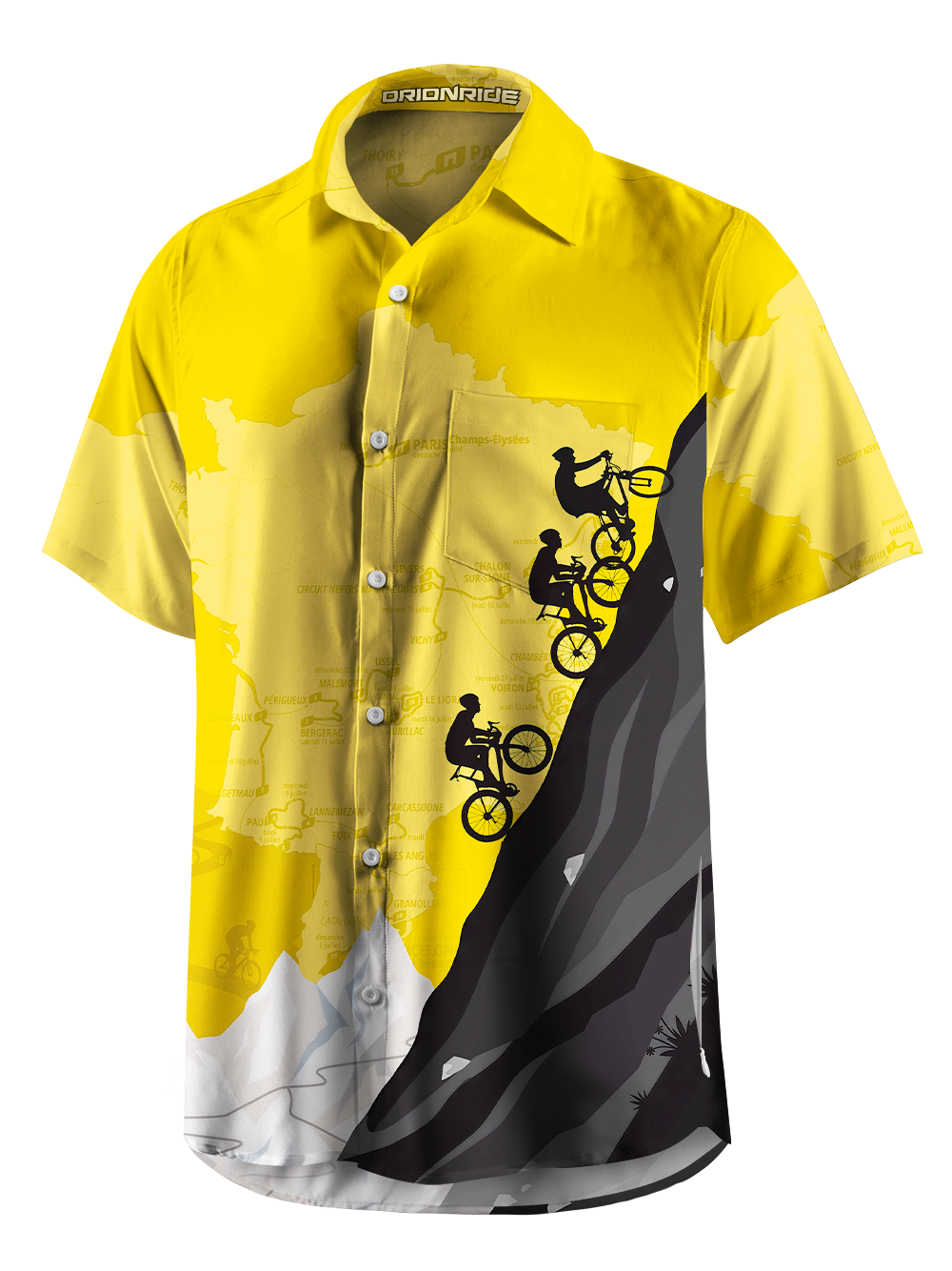 Orionride Sprint Posture Zipper Pockets Ultra Lightweight Short Sleeves Gravel Shirt