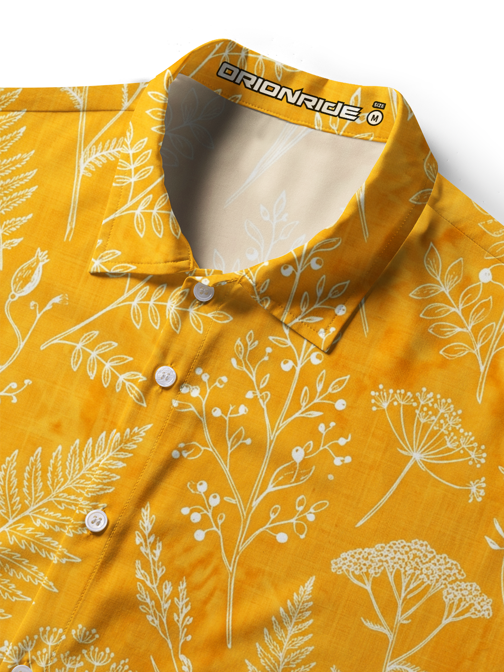 Orionride Sunny Botanical Zipper Pockets Ultra Lightweight Short Sleeves Women's Gravel Shirt