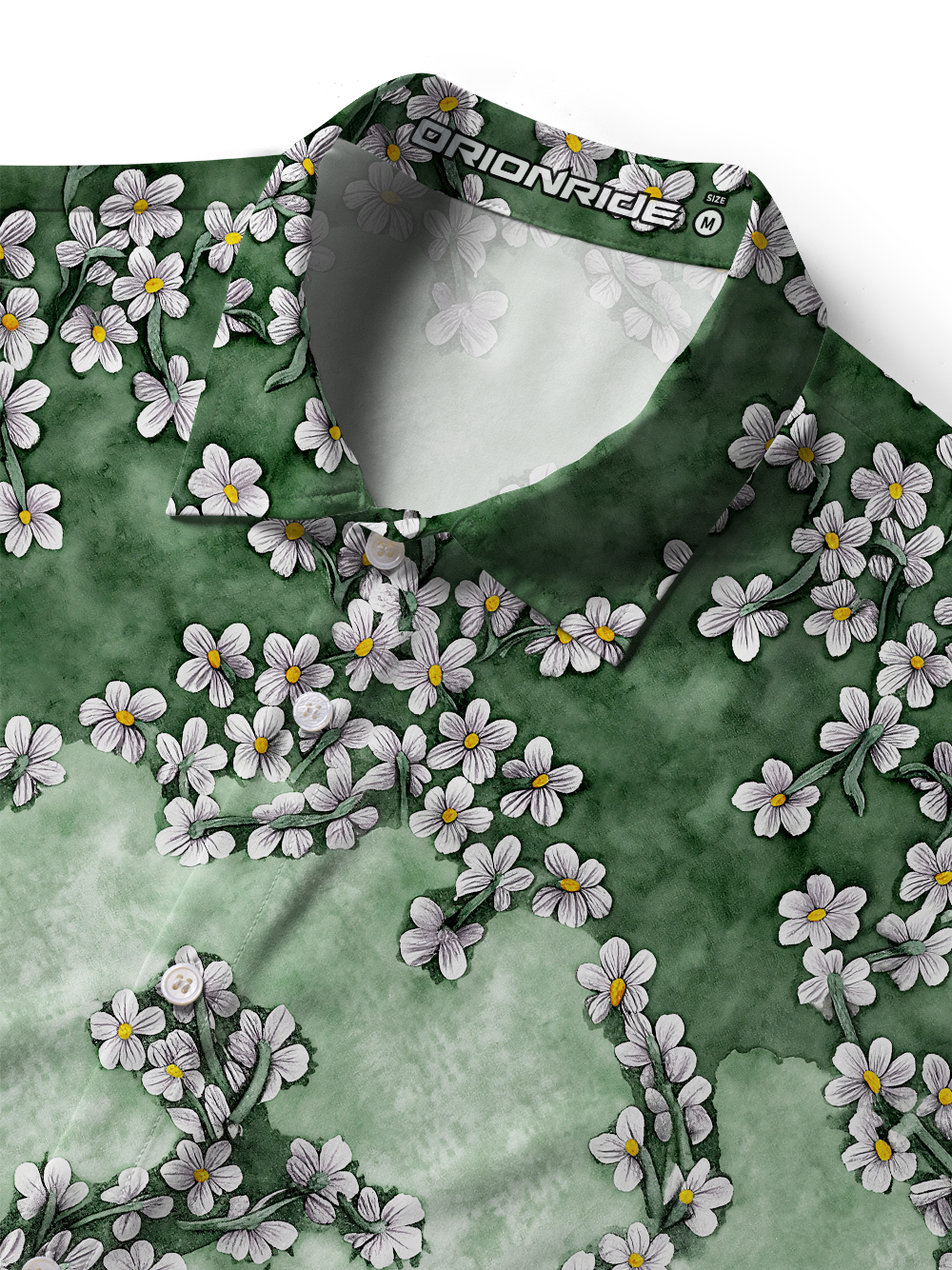 Orionride Dye Flower Zipper Pockets Ultra Lightweight Short Sleeves Women's Gravel Shirt