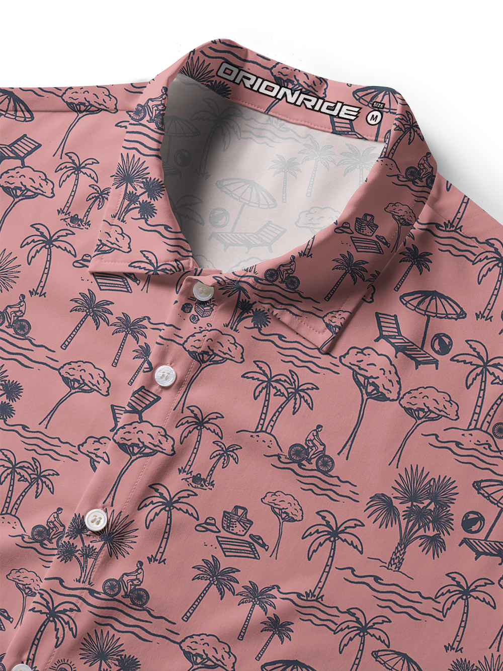 Orionride Beach Coconut Trees Zipper Pockets Ultra Lightweight Short Sleeves Women's Gravel Shirt