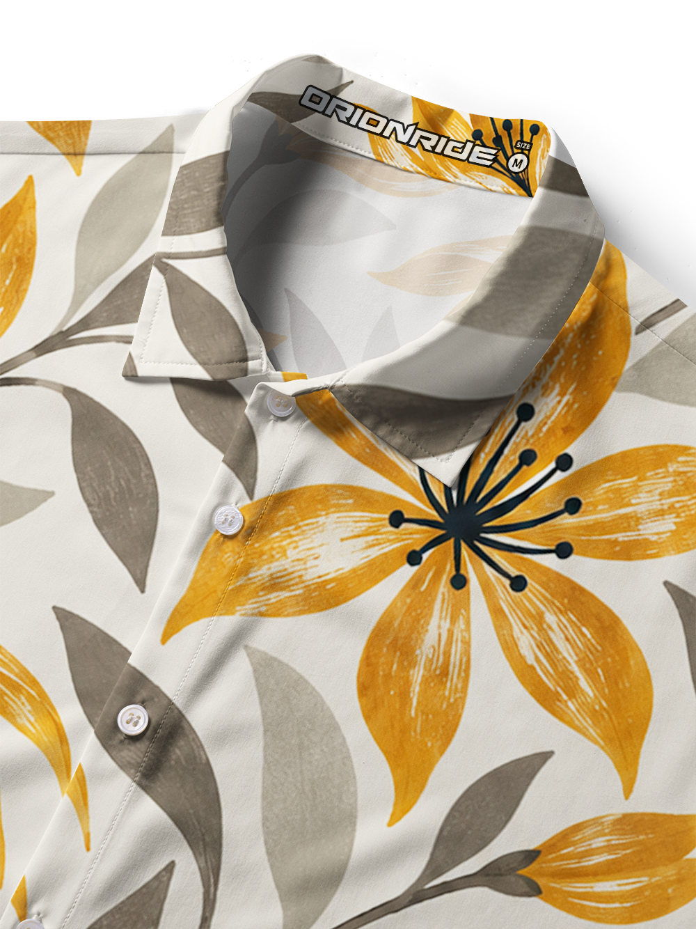 Orionride Autumn Blooms Zipper Pockets Ultra Lightweight Short Sleeves Women's Gravel Shirt
