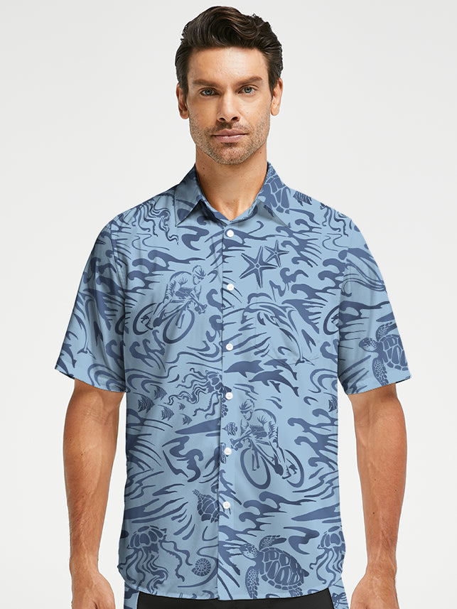 Orionride Ocean Legend Zipper Pockets Ultra Lightweight Short Sleeves Gravel Shirt