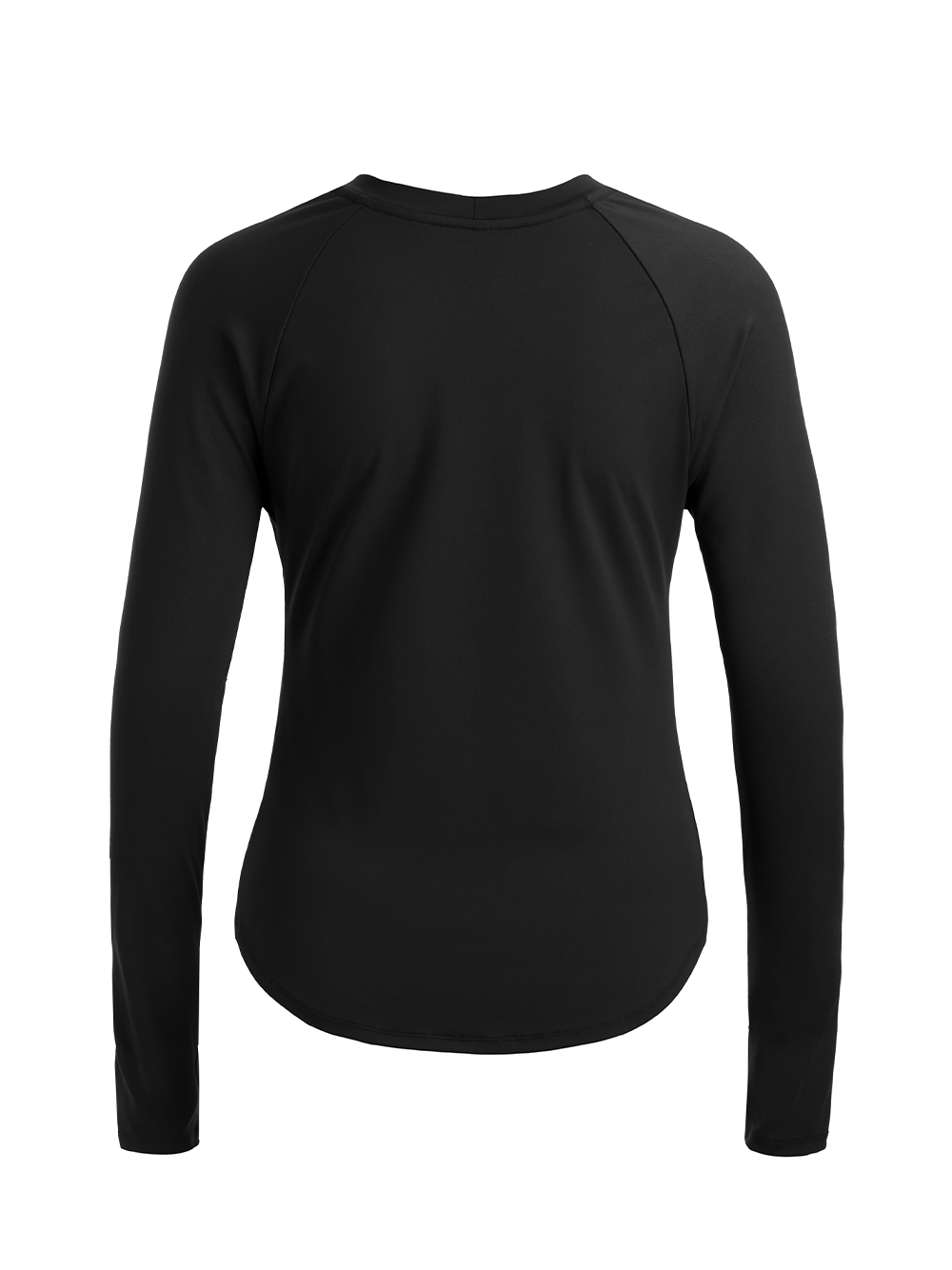 Orionride Women's Zipper Pockets Thumb Holes Long Sleeve Cycling Shirt Black