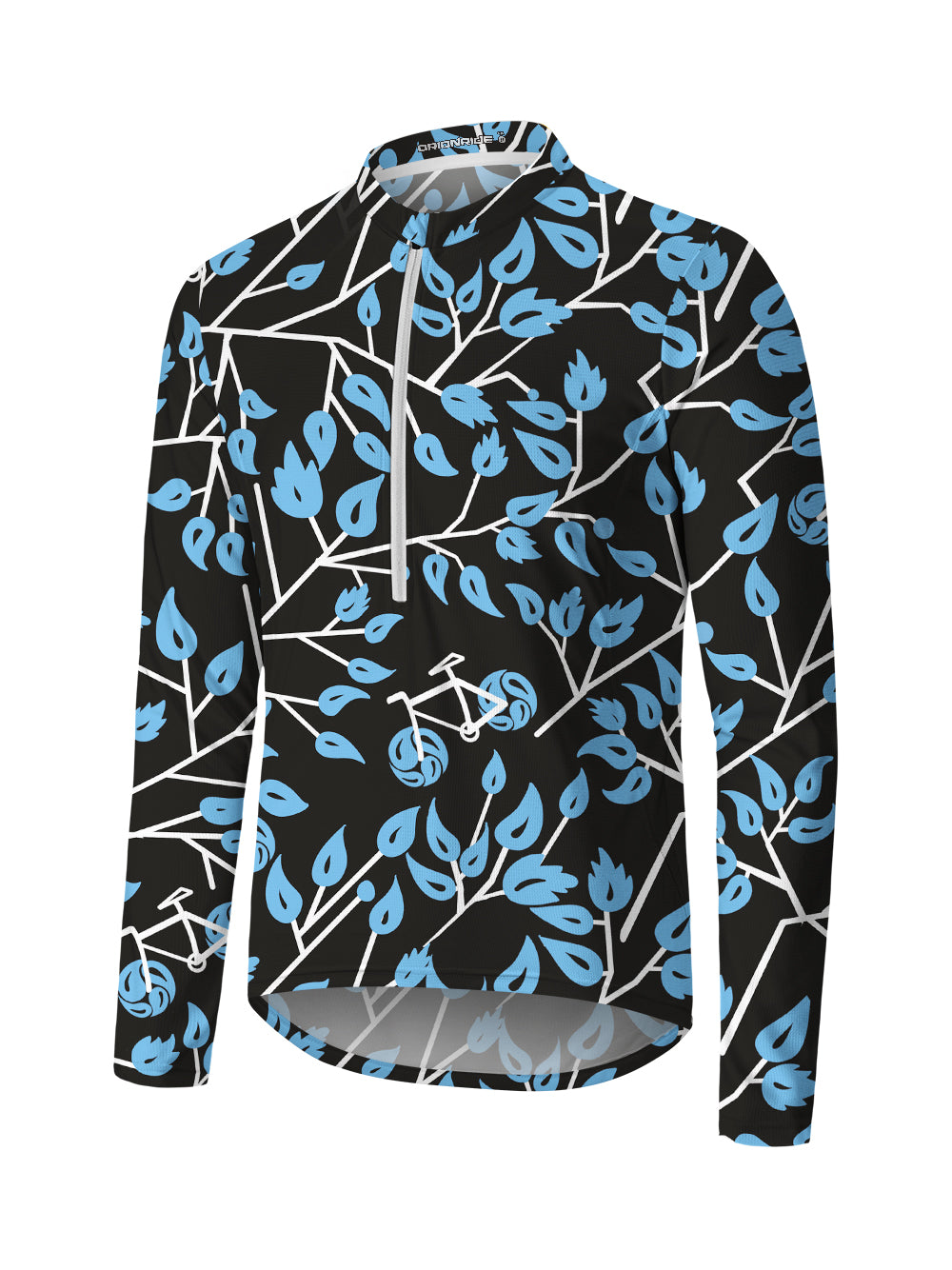 Orionride Quiet Forest Long Sleeve Half Zipper Mountain Bike Jersey