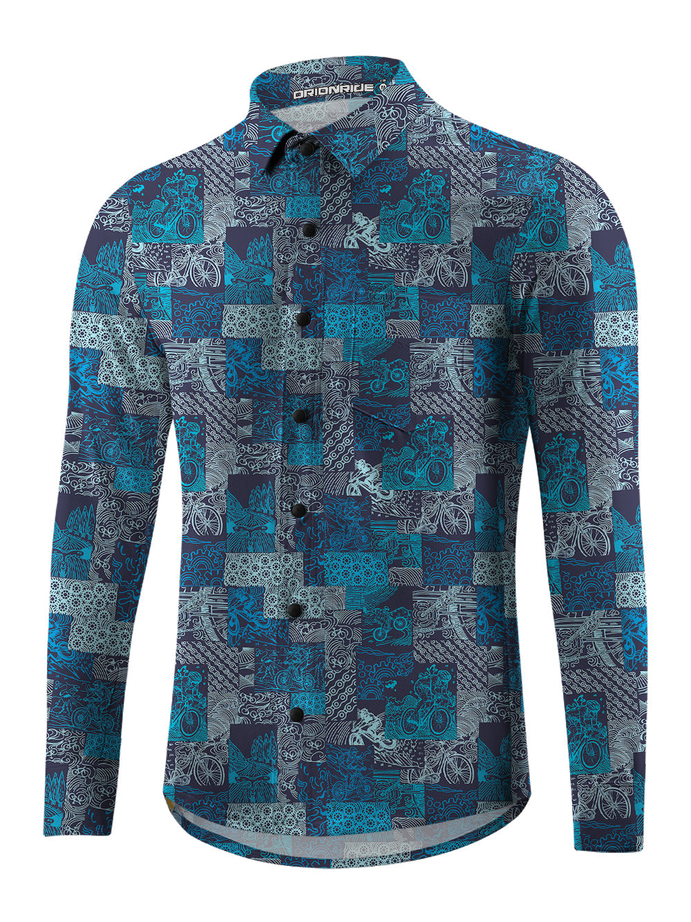 Orionride Fun Ride Men's Stretchy Breathable Long Sleeve Gravel Shirt