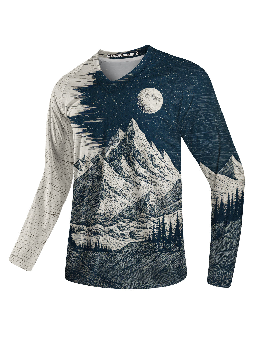 Orionride Mountains At Night Long Sleeve Downhill Jersey