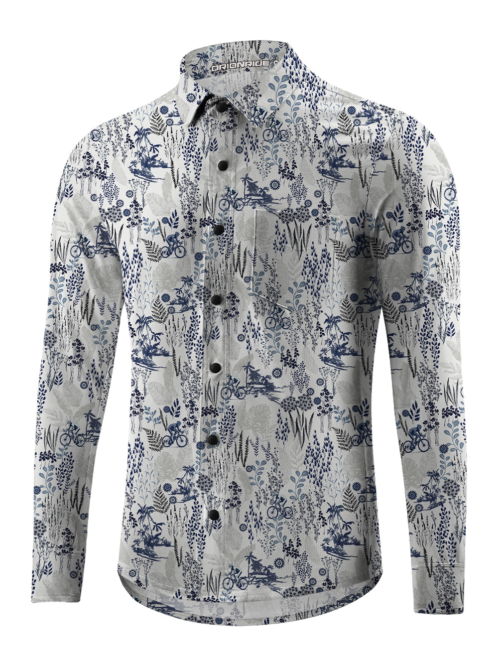 Orionride Dense Forest Men's Stretchy Breathable Long Sleeve Gravel Shirt