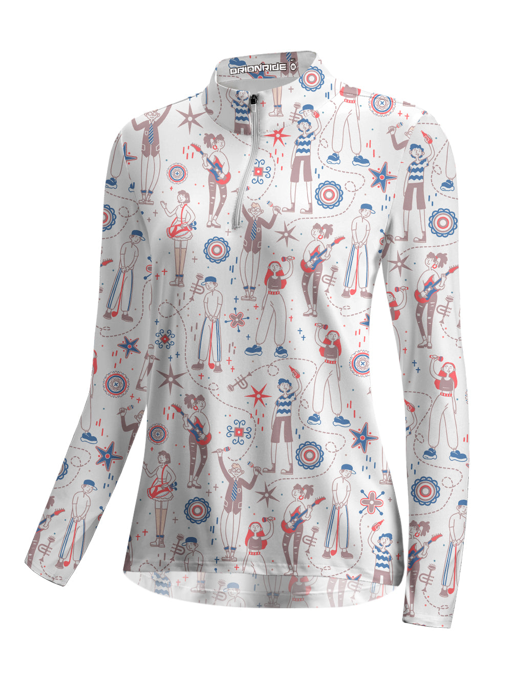 Orionride Laughter And Cheers Women's Quarter Zipper Long Sleeve Jersey