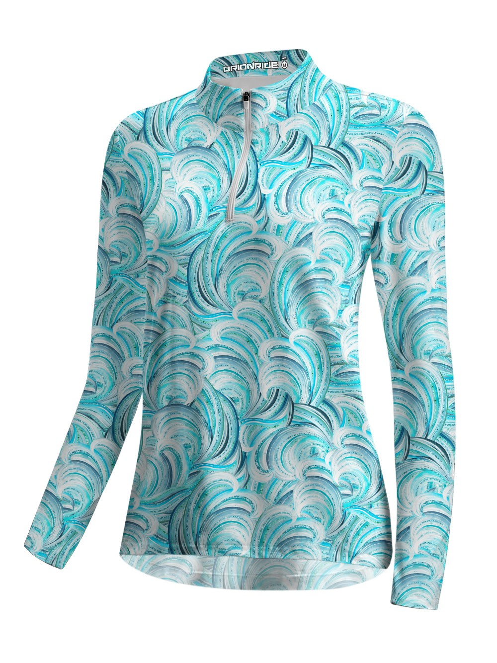 Orionride Strange Waves Women's Quarter Zipper Long Sleeve Jersey
