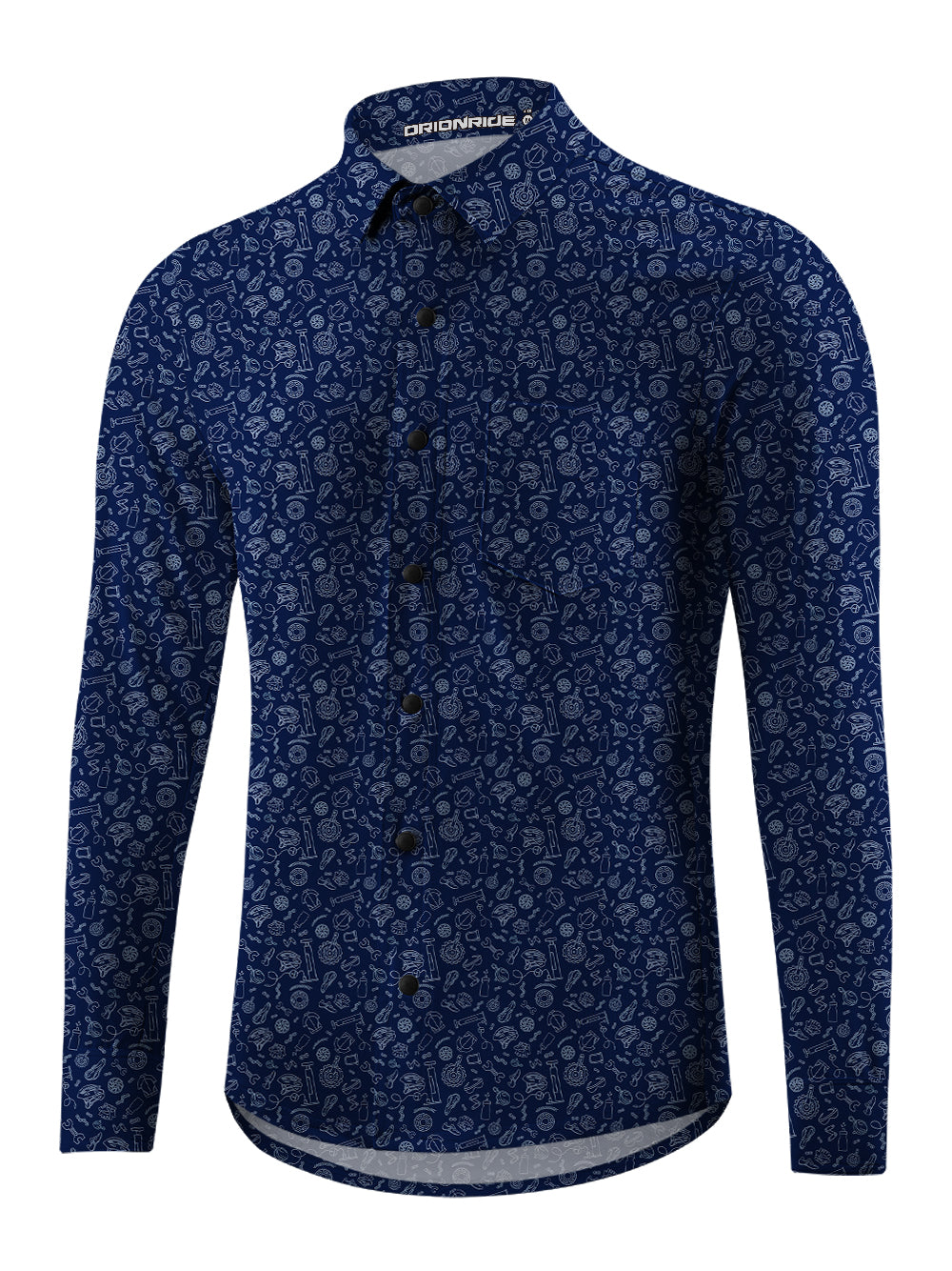 Orionride Cycling Parts Men's Stretchy Breathable Long Sleeve Gravel Shirt