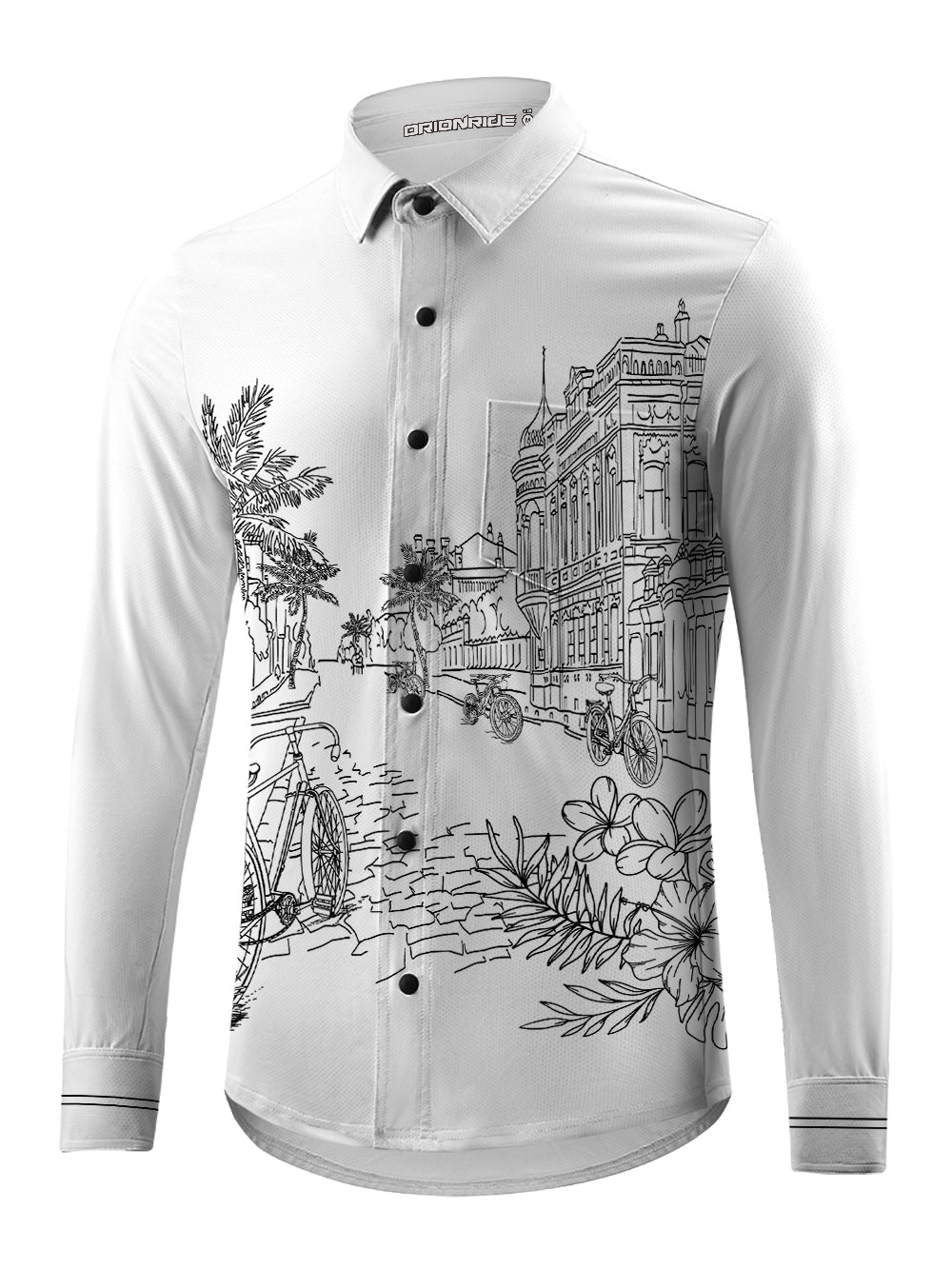 Orionride Bicycle Street Men's Stretchy Breathable Long Sleeve Gravel Shirt