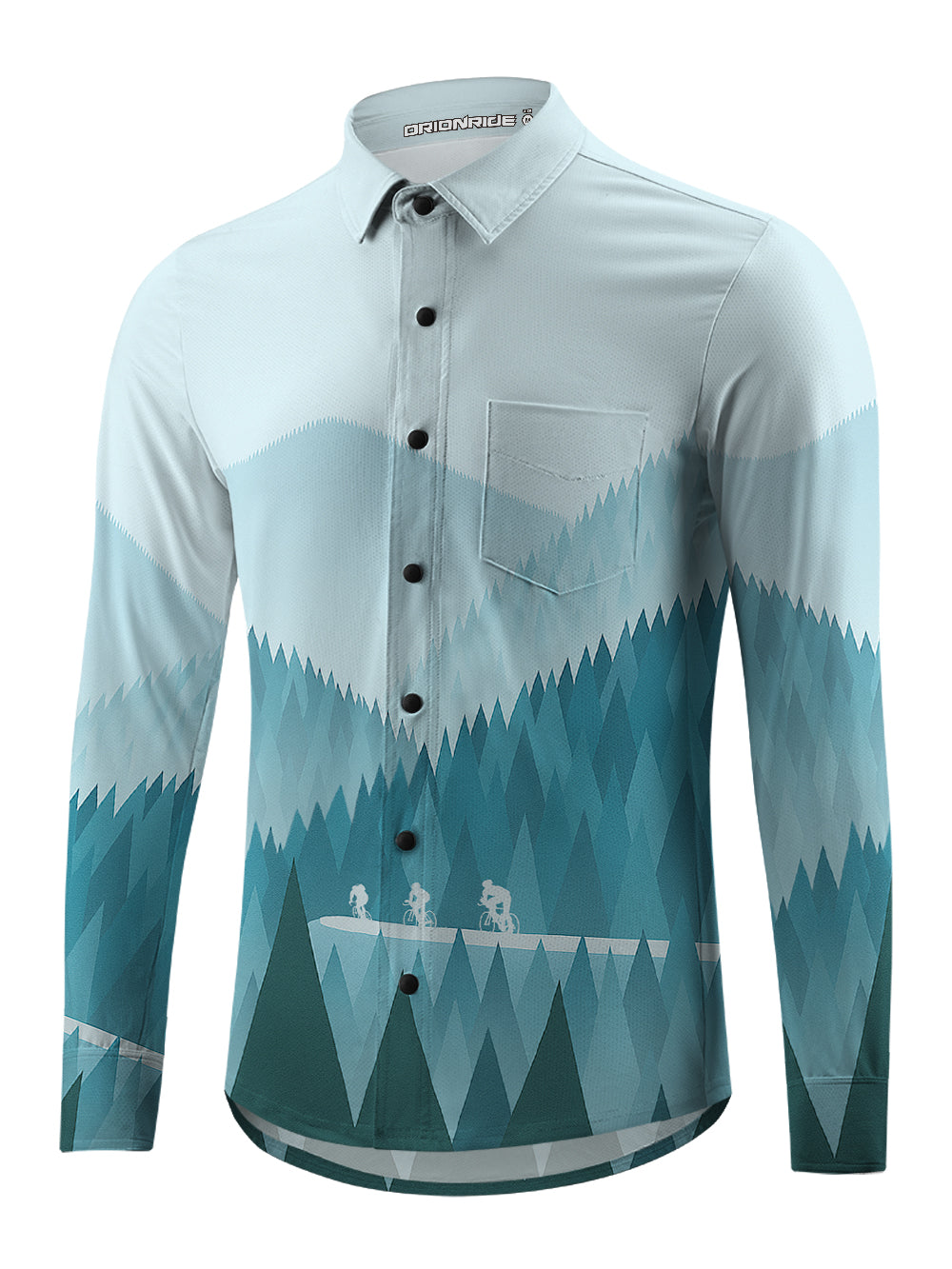 Orionride Through The Mountains Men's Stretchy Breathable Long Sleeve Gravel Shirt