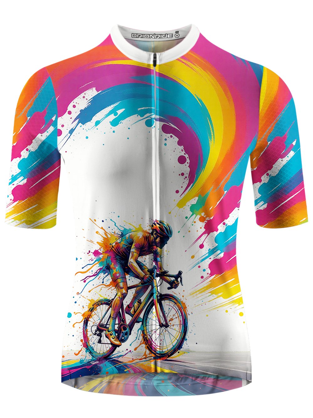 Orionride Ink Splash Cyclist Short Sleeves Cycling Jersey